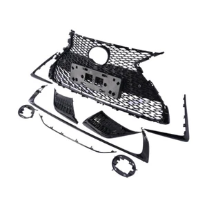 Front Black Grille W/ Fog Lamp Trim For 2019-2022 Lexus ES350 ES300H F-Sport - Picture 1 of 11