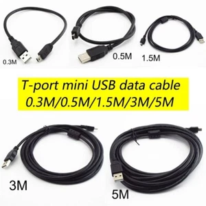 0.3/3/5M  USB Mini T port charging Sync Data Cable line MP3 MP4 extension wire - Picture 1 of 11