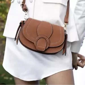 Rachel Zoe Edessi Vegan Leather Crossbody Shoulder Belt Bag - Brown - Picture 1 of 7