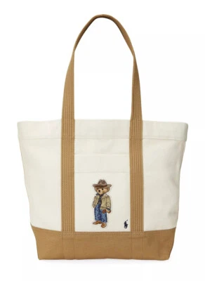 Polo Ralph Lauren Women's Polo Special Outfit Bear Canvas Tote - Size Medium - Image 1 of 4