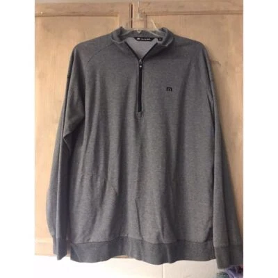 Pullover Travis Matthew 1/4 cremallera con tecnología D y logotipo Intel XL gris Foto 1 de 4