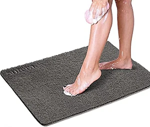 - Slide Guard Bath Mat, Non Slip, 23.6 X 17.5 Inch, Rubber Bathtub Mat Wet Areas - Picture 1 of 12