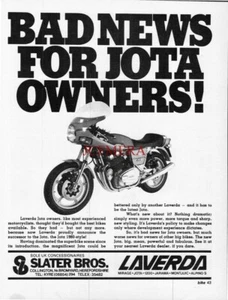 LAVERDA 'Jota 1000' Motor Cycle ADVERT #2 Original Vintage 1980 Print Ad 690/66 - Picture 1 of 1