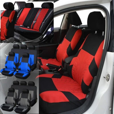 For Nissan Car 5 Seat Covers Premium Cloth Front Rear Full Set Protector Pad Mat Foto 1 de 4