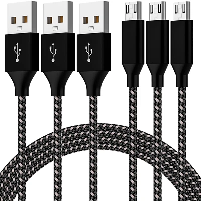 1/3 Pack Micro USB Fast Charging Cable For LG, Motorola, Samsung Android Phones - Image 1 of 4