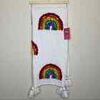 Isaac Mizrahi New York Pride Throw Decorative Blanket LGBTQ Rainbow Embroidered