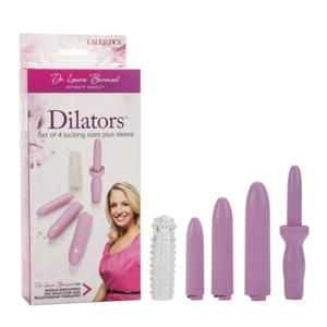 Dr. Laura Berman Intimate Basics Dilator Set Purple Dilator With 4 Sizes Sleeves - Picture 1 of 6