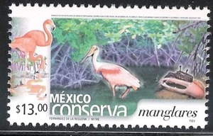 pc128 Mexico Conserva postfrisch Papier 3 Sc#2432 Mc#3118C Et#mc128 Mangroven - Bild 1 von 1