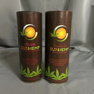 NIB RARE California Tan Step 1 And 2 Sun Hemp-vibrant And Radiant. Vintage - Image 1 of 4