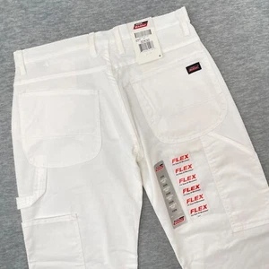 Dickies Painters Pants Mens 32X30 Relaxed Fit Flex Utility White Carpenter - Picture 1 of 16