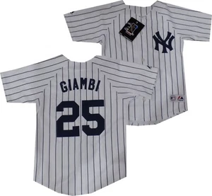 Camiseta deportiva de los Yankees de Nueva York para jóvenes niños Jason Giambi nueva etiquetas jóvenes GRANDE - Imagen 1 de 4