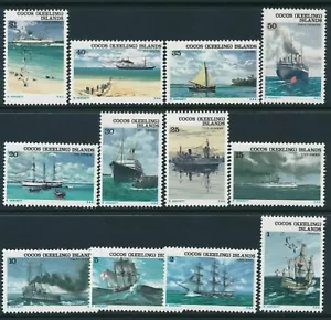 Cocos Islands 1976 SG20-31/Scott 20-31 Ships set of 12 stamps Mint Never Hinged - Picture 1 of 1