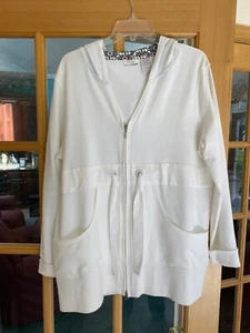 Danskin Now Women’s Full Zip Jacket Hoodie, White, Size XXL - Picture 1 of 3