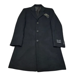 LRL Ralph Lauren Wool Cashmere Overcoat Mens Medium 38R Black Classic Fit $495 - Picture 1 of 11