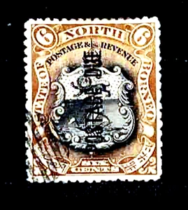 North Borneo 1895 SG# D6a. 6c Perf. 14 1/2 X 15 Postage Due Used - Picture 1 of 1