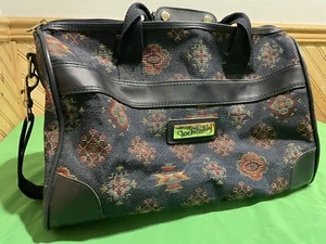 Diane Von Furstenburg Navajo Aztec Print Tapestry Weekend Bag Vintage 90s - Picture 1 of 8