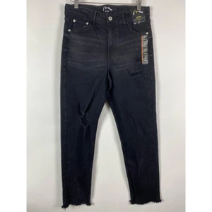 Art Class Girls Girlfriend Jeans Black Distressed Frayed Hem Stretch 16 New - Picture 1 of 8