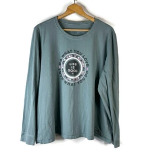 Life Is Good Womens Crusher Tee T-Shirt Top Size 3XL Blue Do What You Love - Picture 1 of 10