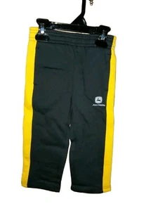 John Deere Toddler Boys 1 Piece Pants 3T black/yellow side stripe - Picture 1 of 2