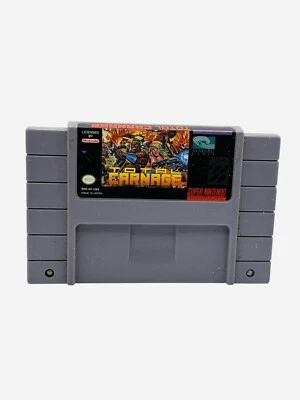 Total Carnage SNES Game Super Nintendo Run & Gun Shooter Cart Only Arcade Tested - Image 1 of 4