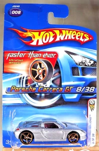 2006 Hot Wheels Faster Than Ever #8 First Editions PORSCHE CARRERA GT Silver FTE - Picture 1 of 5