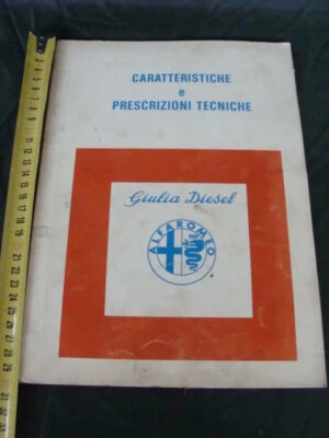 Manuale Alfa Romeo Giulia diesel caratteristiche e prescrizioni tecniche - Immagine 1 di 4