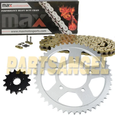 Gold O-Ring Chain Sprocket Kit for Suzuki GSF 600 Bandit Road 1995-1999 1996 97 - Image 1 of 3