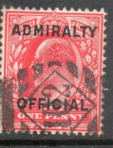 GB EDV11 1903 Oficial 1d Almirantazgo Rojo Oficial SG O108 gato usado fino £28 (2) - Imagen 1 de 1