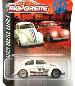 Majorette Volkswagen Beetle Vintage no.64 White 1/64 (3") in Long Package - Picture 1 of 4