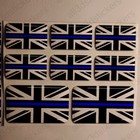 UK Thin Blue Line Flag 3D Sticker Union Jack Gel United Kingdom Resin Domed