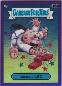Bruised LEE 94A PURPLE WAVE REFRACTOR 2020 GARBAGE PAIL KIDS CHROME 3 - Picture 1 of 1