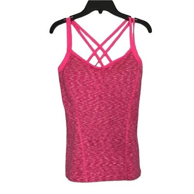 THE NORTH FACE DAHLIA CRISSCROSS 背部训练 Heather 粉色背心 XS — 第 1/4 张图片