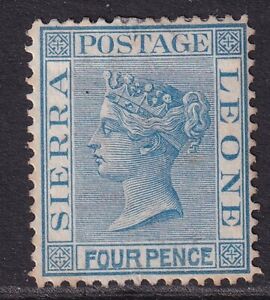 Sierra Leone 1876 4d Blue SG21 - Mint no gum