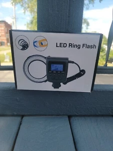 PLOTURE Flash Light W/ LCD Display Adapter Rings Works With Canon, Nikon. 116 - Picture 1 of 8