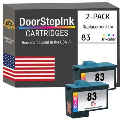 DoorStepInk Compatible Ink Cartridge for Lexmark 83 Color Twin Pack-USA - Image 1 of 4