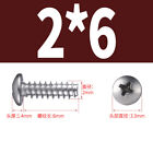 Self Tapping Screws Round Pan Head Tappers A2 Stainless Steel M1.4 M1.7 M2 - M5