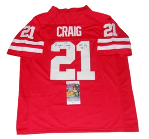 ROGER CRAIG signed (NEBRASKA CORNHUSKERS) #21 custom football jersey JSA  - Picture 1 of 2