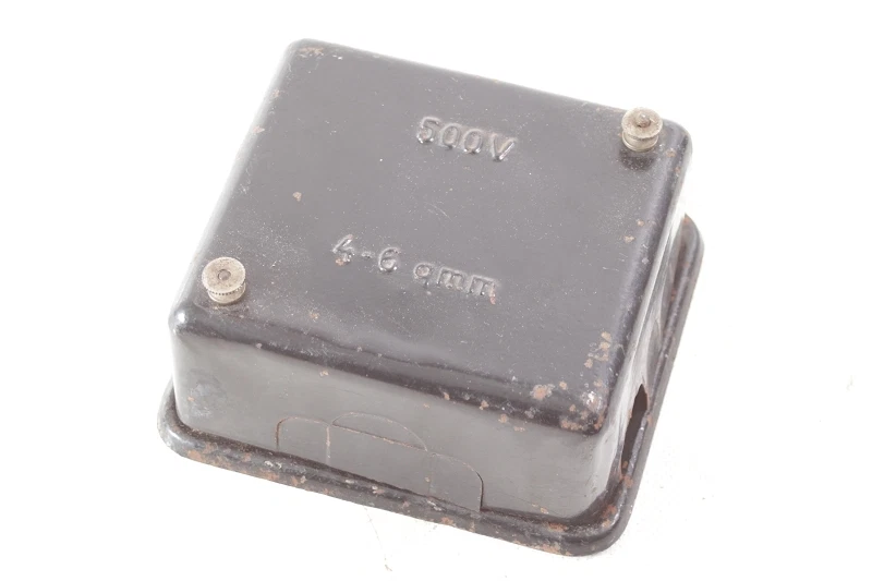 alte metall Verteilerdose Verteiler Abzweigdose art deco loft design - Bild 1 von 1