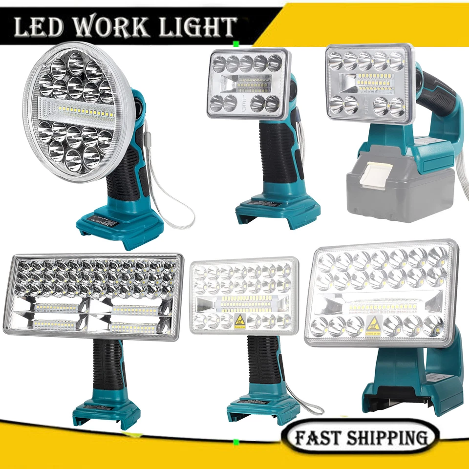 Cordless LED Work Light for Makita 18V Li-ion LXT Battery BL1840 BL1830 BL1850 - Image 1 of 4