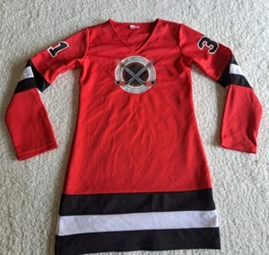 HOCKEYPLAYER FAN JERSEY DRESS COSTUME HALLOWEEN COSPLAY GIRLS XL 14-16 SPIRIT - Picture 1 of 7