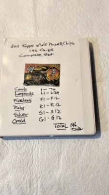 Complete 2011 Topps WWE Power Chipz All Sets -  146 Chipz Total + Storage Case - Image 1 of 4