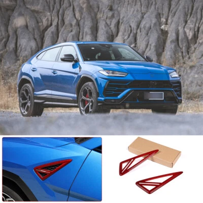Adhesivo rojo para moldura de ventilación de guardabarros de flujo de aire del ala lateral del automóvil para Lamborghini URUS 18-23 Foto 1 de 4
