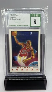 1991-92 Fleer Pro-Vision #2 Michael Jordan CSG 9 Mint Basketball - Picture 1 of 2