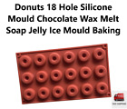 Donuts 18 Hole Silicone Mould Chocolate Wax Melt Soap Jelly Ice Mould Baking UK