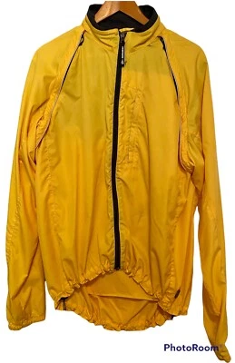 NOVARA Nylon Amarillo Cremallera Completa Carretera Ciclismo Viento Lluvia Bolsillos Chaqueta Para Hombres XL Foto 1 de 4
