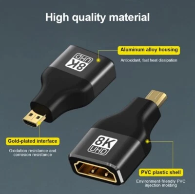 HDMI FEMALE to MINI HDMI ADAPTER CONVERTER for Tablet Laptop PC Projector Camera - Image 1 of 4