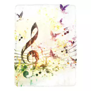Manta Notas Musicales | Decoración Arte Abstracto | Clave de Agudos | 60" x 80" - Imagen 1 de 4