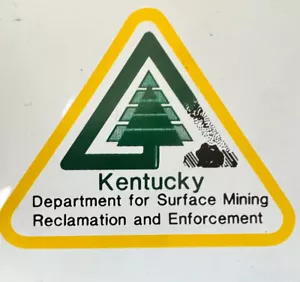 Vintage KENTUCKY Abteilung für Oberflächenbergbau Rückgewinnung und Durchsetzung Aufkleber - Bild 1 von 2