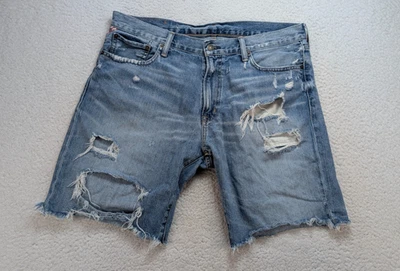 Shorts masculinos jeans e suprimentos Ralph Lauren 36 shorts posty corte desgastado - Imagem 1 de 4