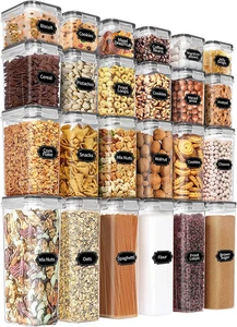 Set Contenitori Ermetici per Alimenti con Coperchi - 24 PZ, Cucina Senza BPA e Pa - Foto 1 di 6